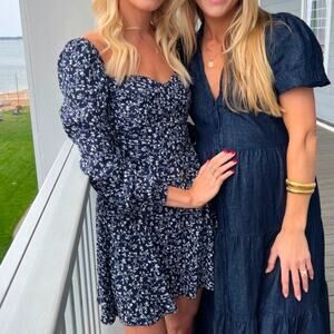 Reformation Sz 0 Mochi Dress in Twilight Floral Blue